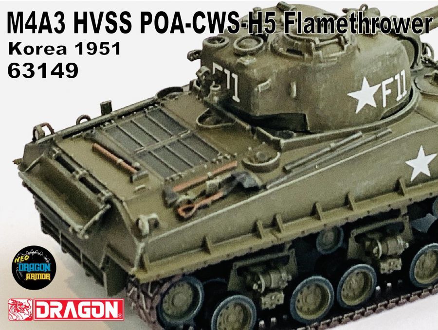 M4A3 HVSS POA-CWS-H5 Flamethrower Korea 1951 DRAGON ARMOR 1:72 63149