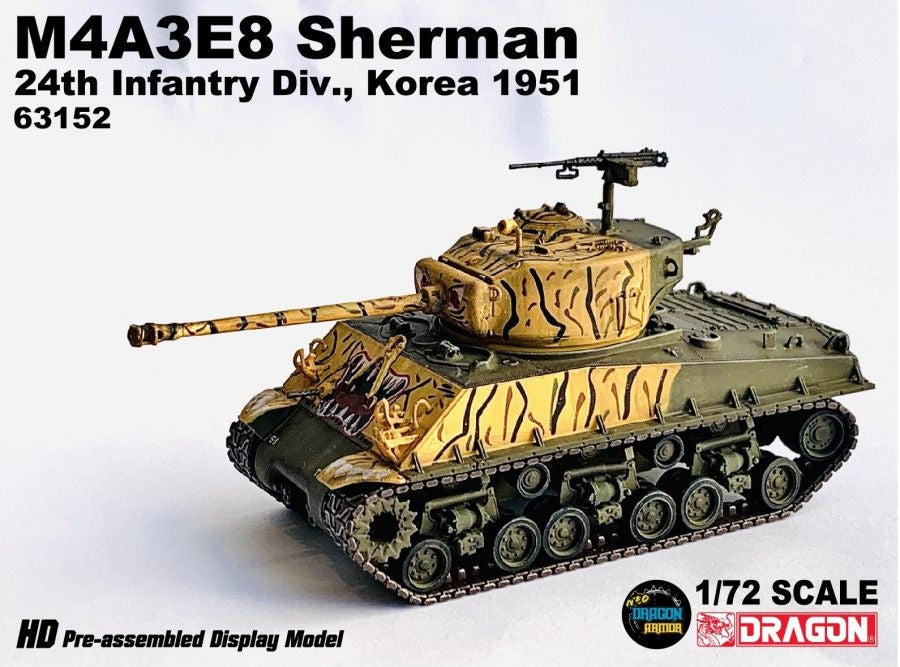 M4A3E8 Sherman 24th Infantry Div. Korea 1951 DRAGON ARMOR 1/72 63152