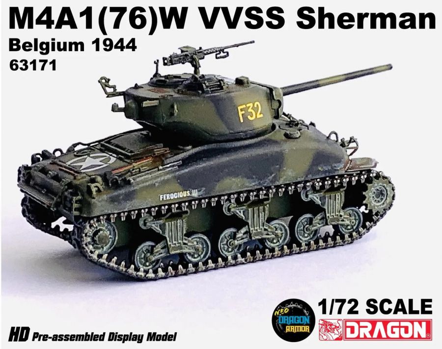 M4A1(76)W VVSS Sherman Belgium 1944 DRAGON ARMOR 1:72 63171